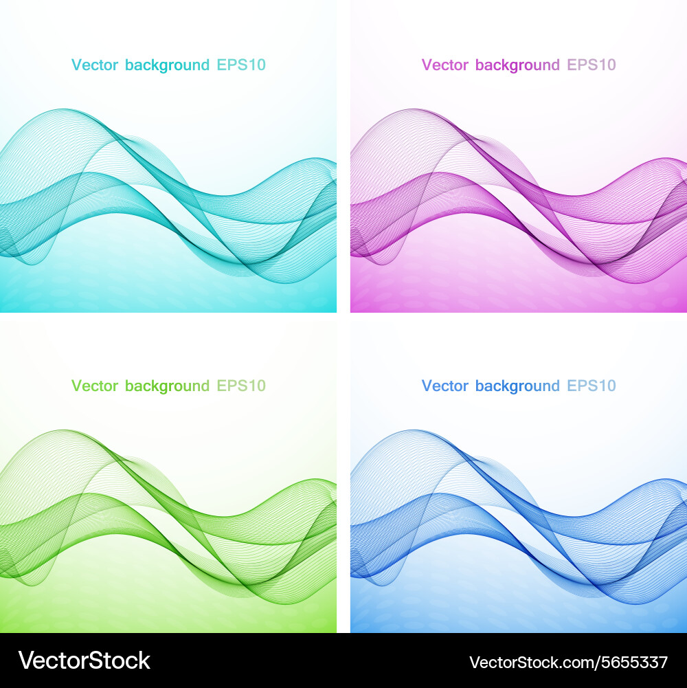 Abstract colorful background with wave Vector Image
