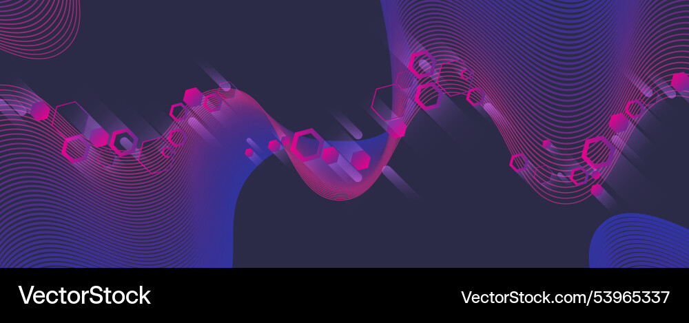 Abstract hexagon geometric technology and science Abstract hexagon geometric technology and science vector image