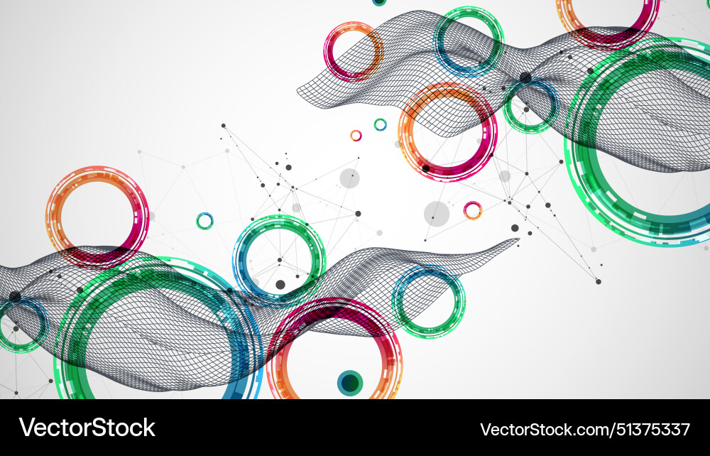Abstract wave is made in a frame style template Abstract wave is made in a frame style template vector image