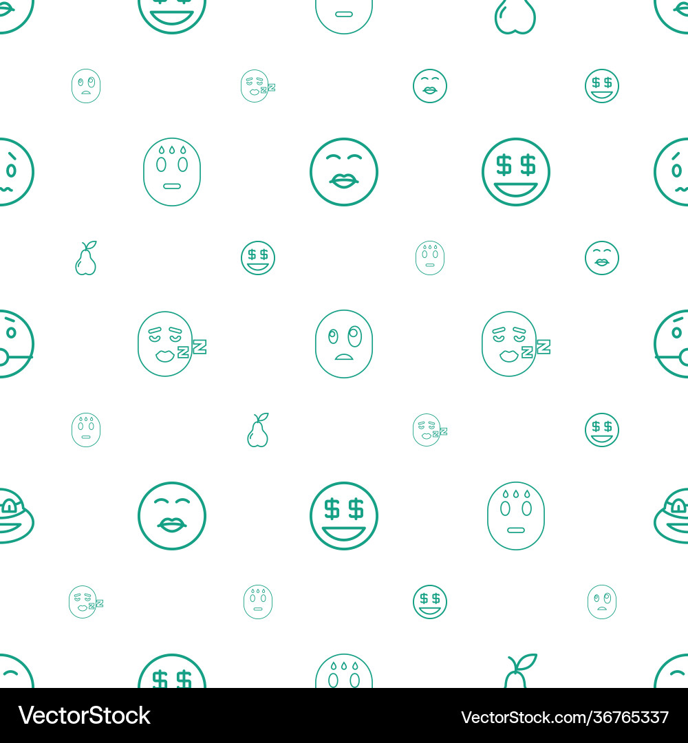 Character icons pattern seamless white background Vector Image