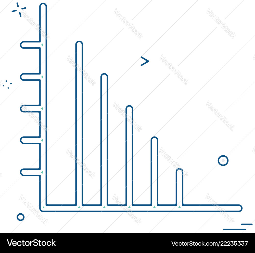 Chart graph report up icon design Vector Image