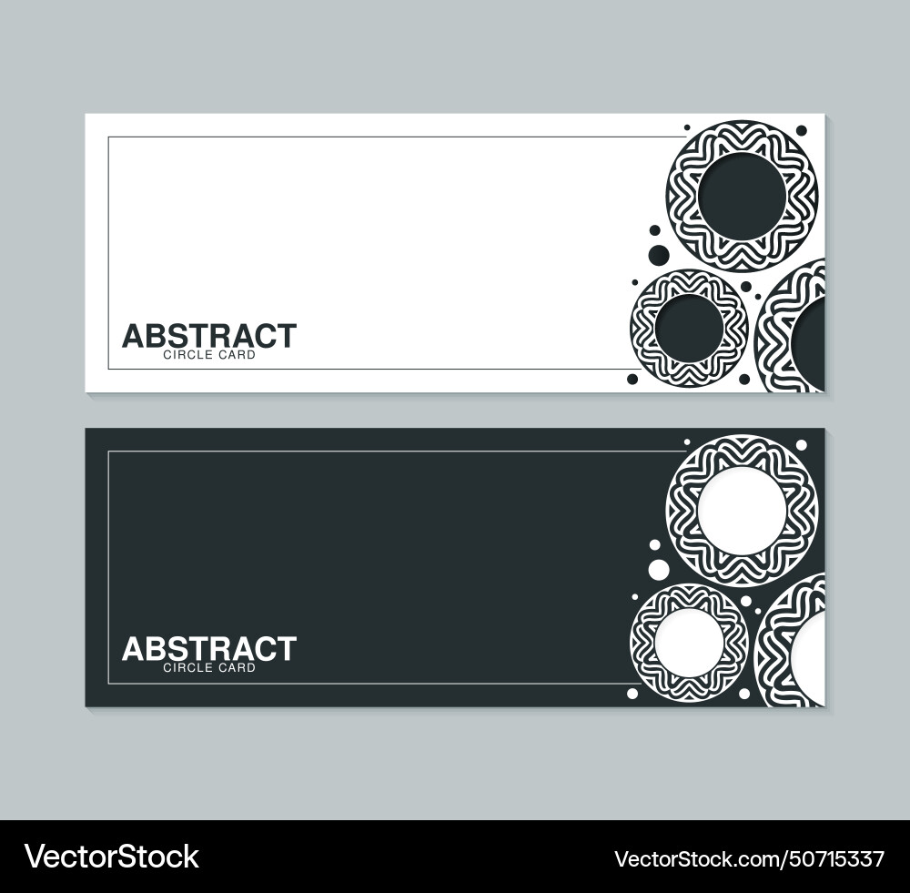 Flat border circle pattern card design Flat border circle pattern card design vector image