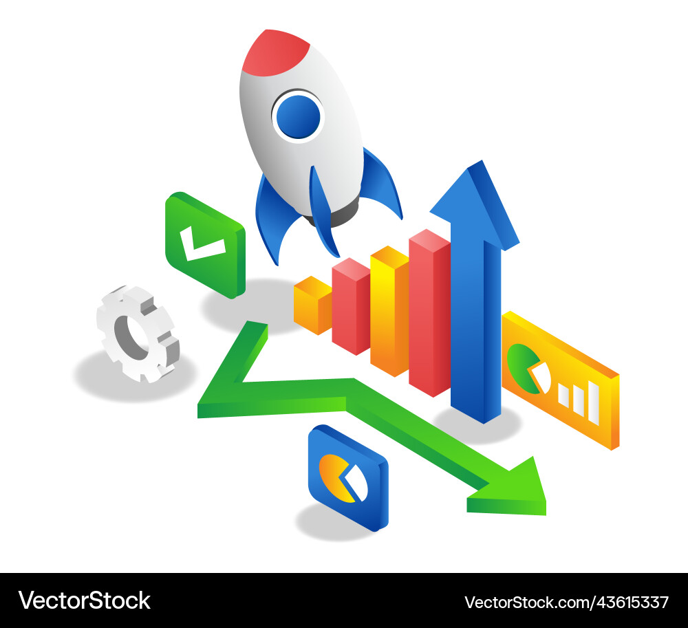 Launch rocket analysis data Launch rocket analysis data Vector Image