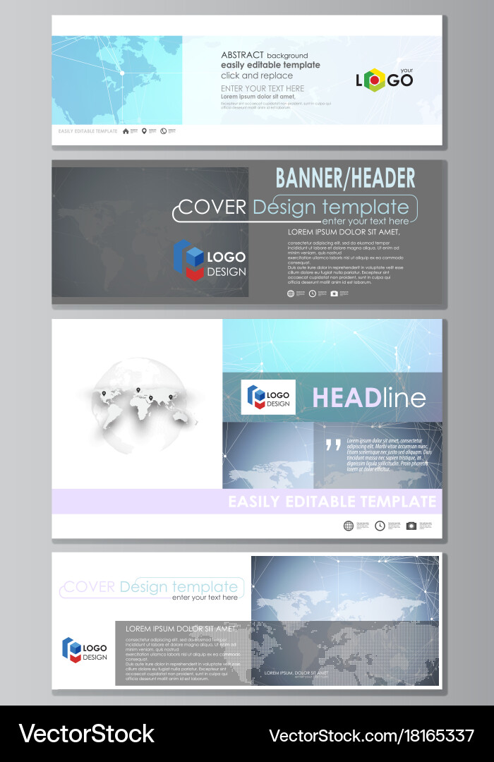 Modern Editable Header Layout Vector Image