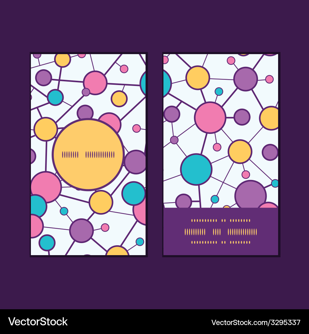 Molecular structure vertical round frame pattern Vector Image