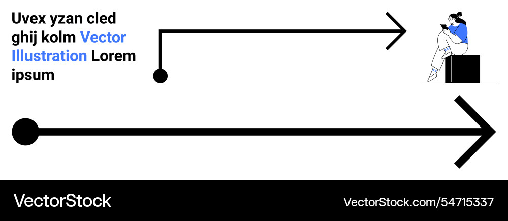 Sequential arrows pointing towards seated person Sequential arrows pointing towards seated person vector image