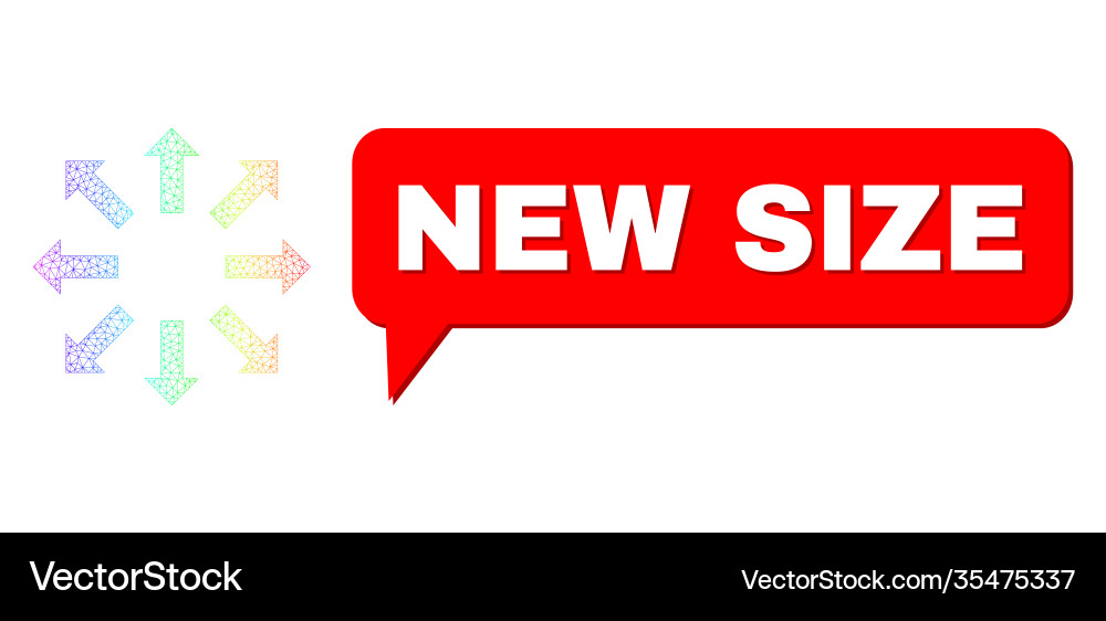 Spectral net gradient explode arrows icon and new Spectral net gradient explode arrows icon and new Vector Image