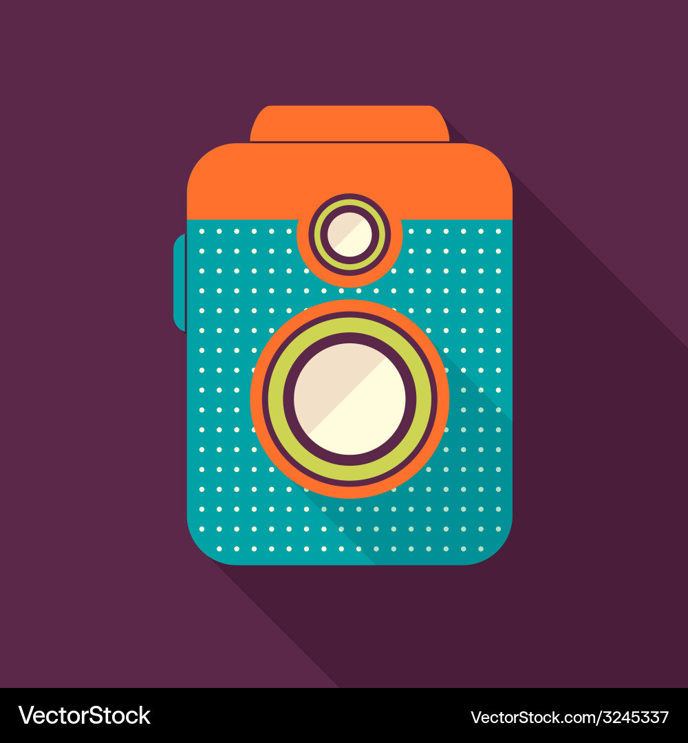 Vintage Camera Icon Vector Image