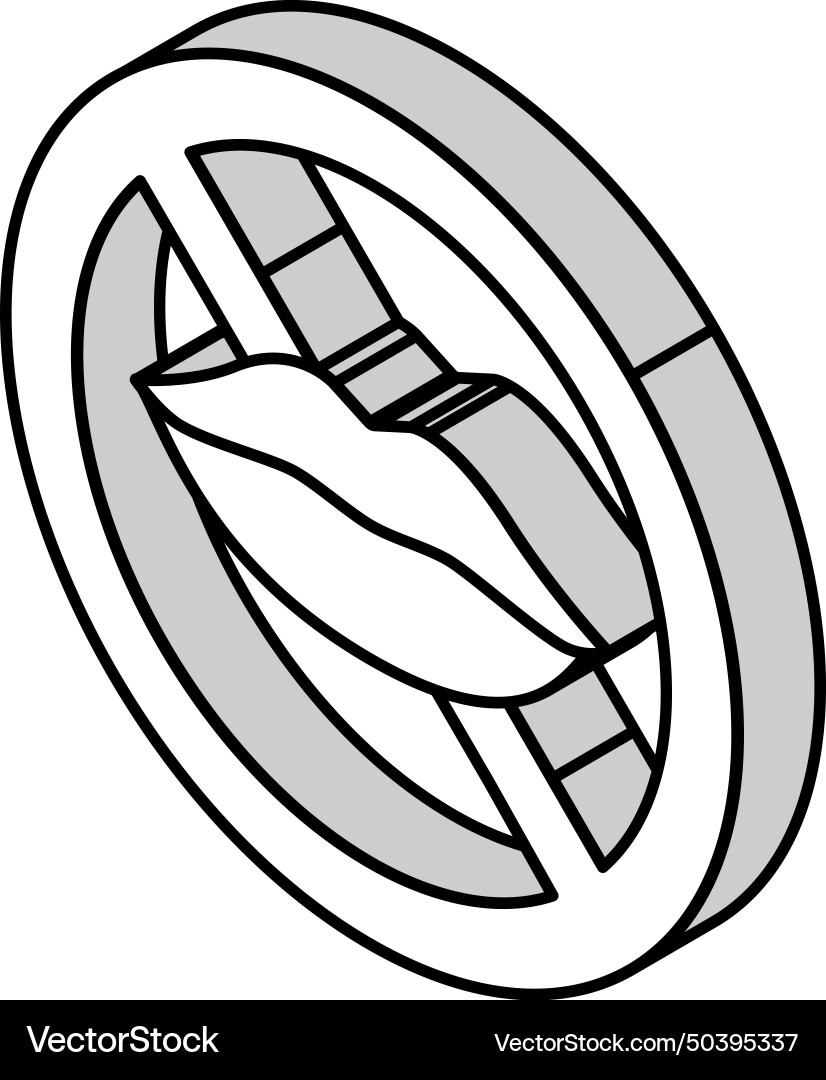 Voiceless sign isometric icon Vector Image