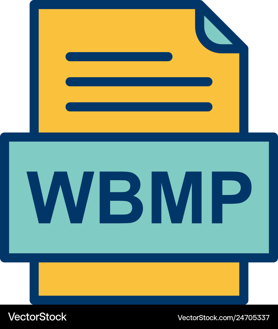 Wbmp file document icon Vector Image