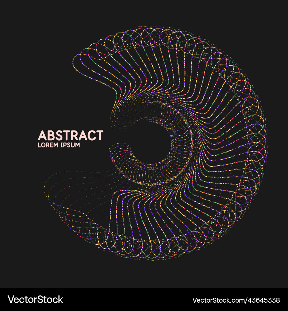 Abstract background with dynamic waves Vector Image