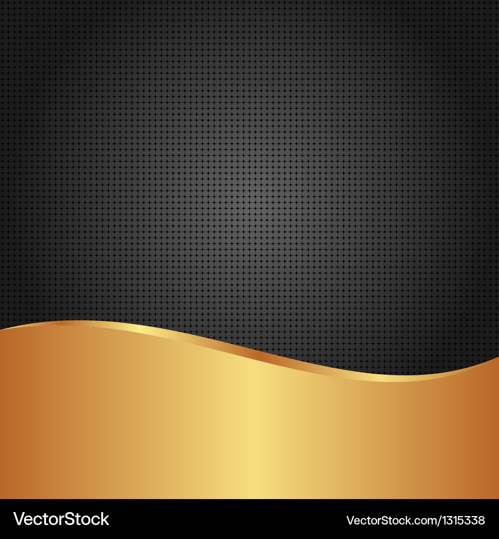 Black and Gold Metallic Abstract Background vector image