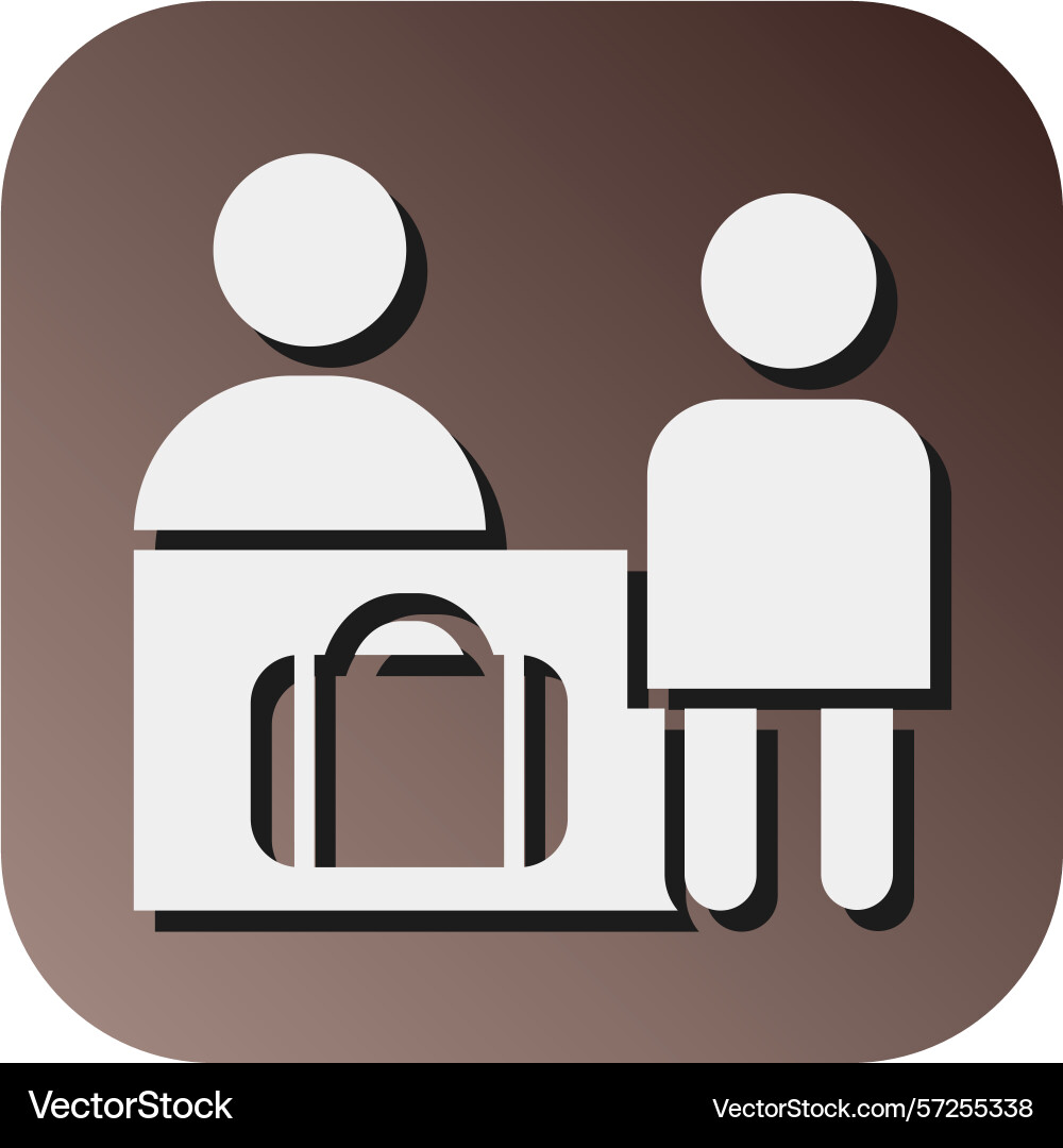 Check in glyph gradient background icon vector image