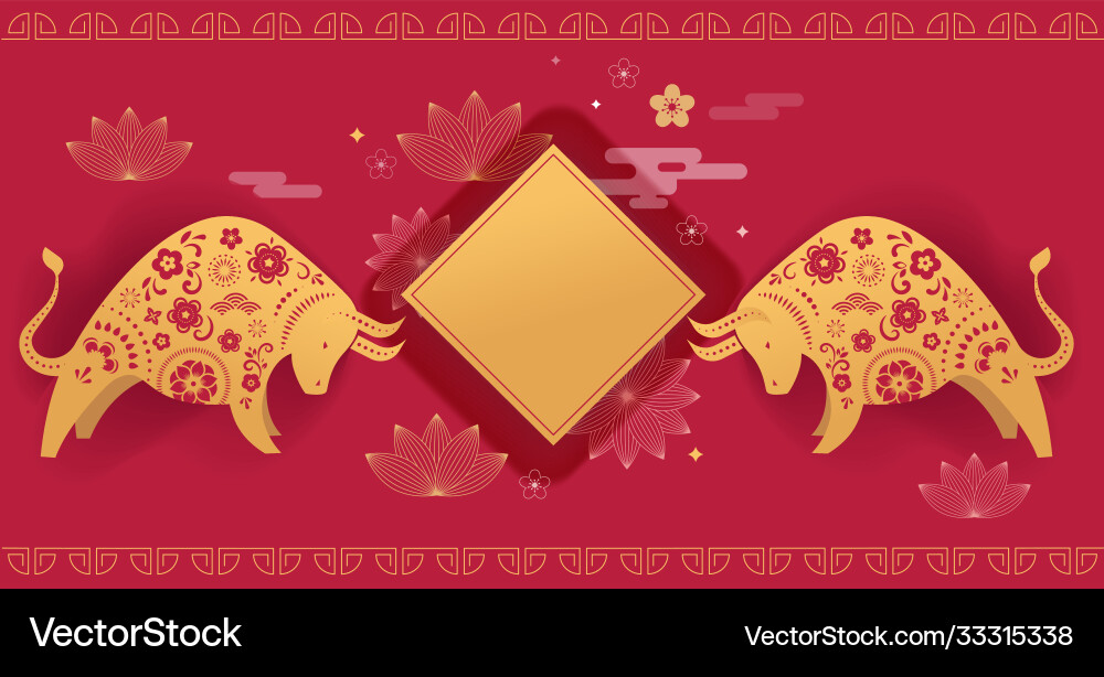 Chinesisches Neujahr 2021 Ox Chinesisches Neujahr 2021 Ox vektorbild