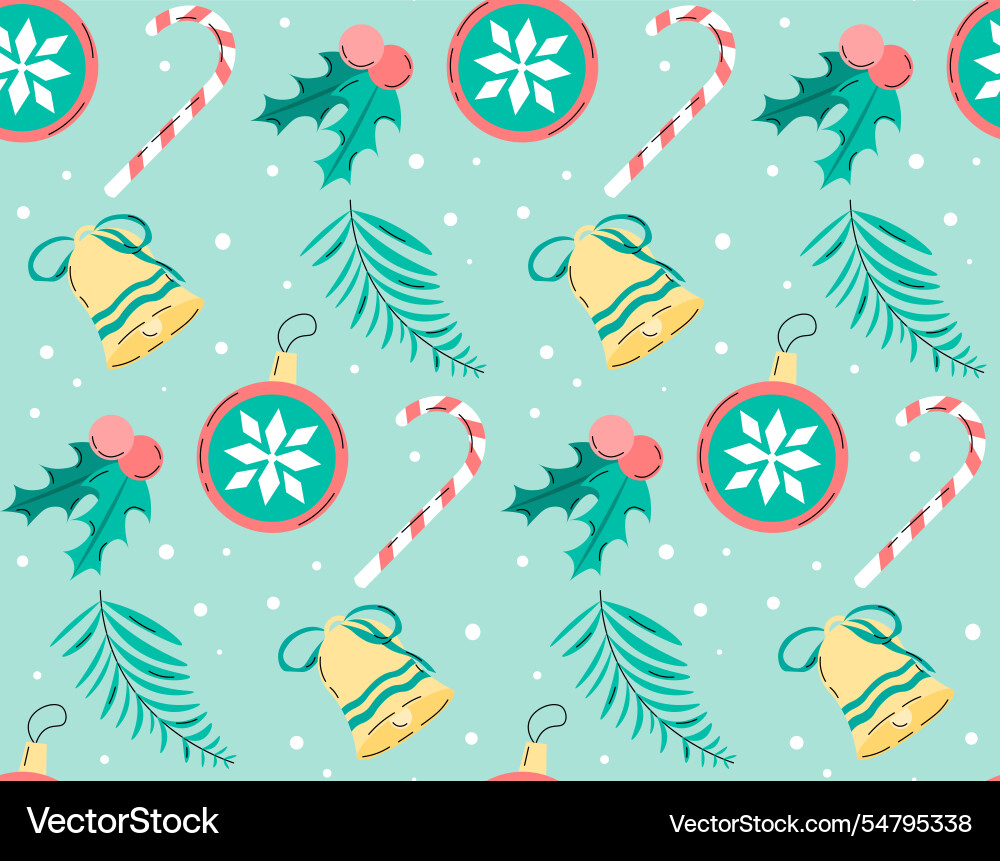 Christmas seamless pattern repeating design Vector Image