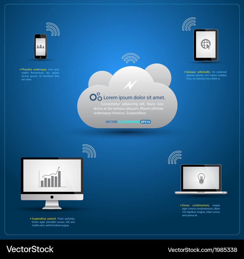 Cloud Computing Icons vector image