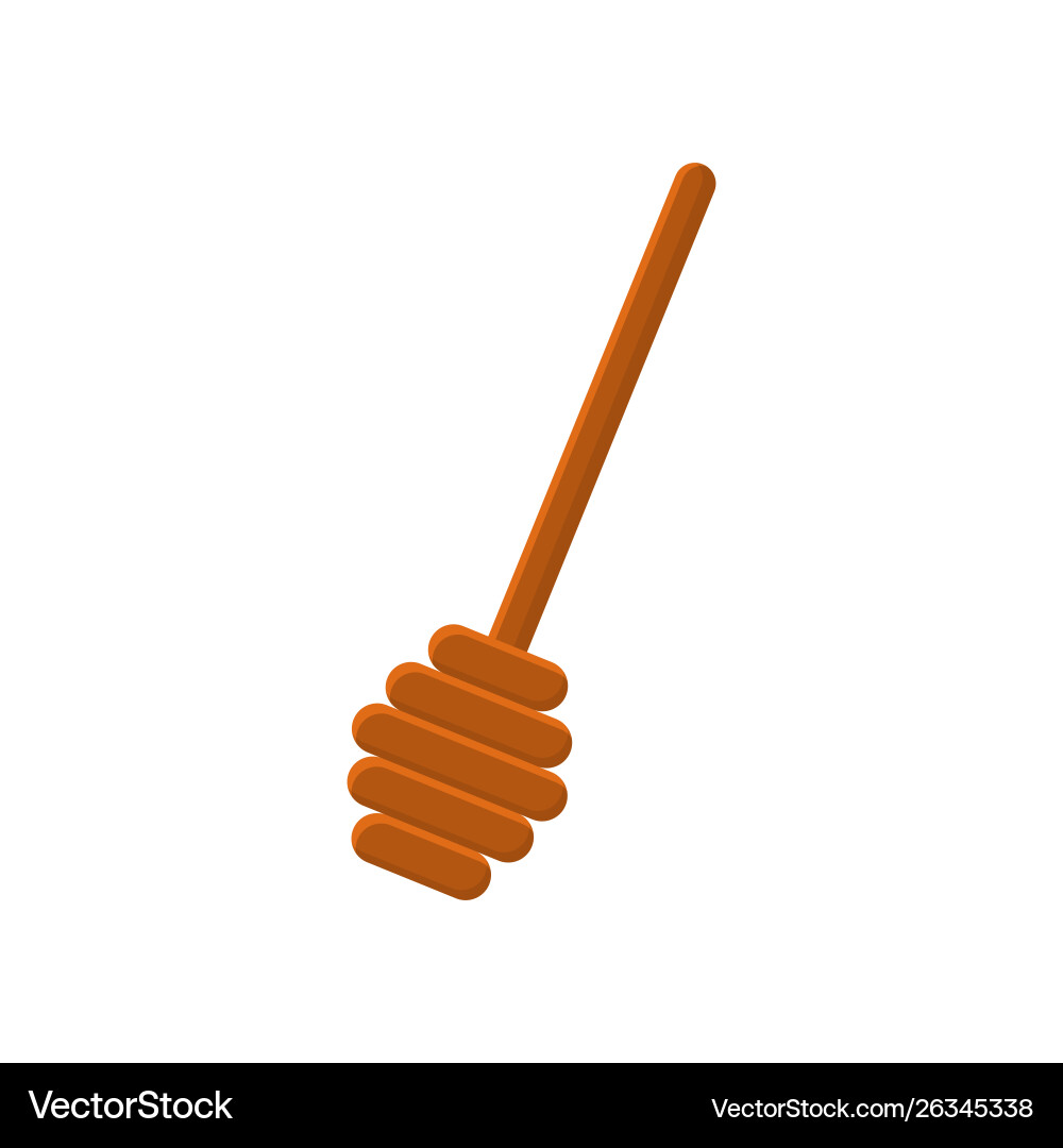 Flat honey dipper icon for design and web Vector Image