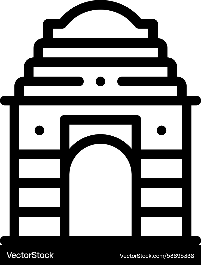 Gate icon thin linear style design isolated Gate icon thin linear style design isolated vector image