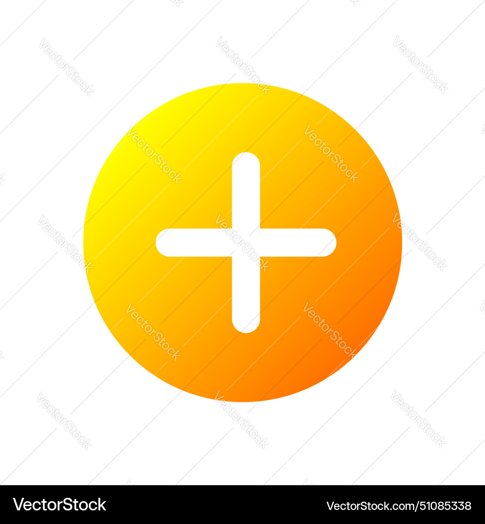 Gradient web plus ui flat icon design vector image