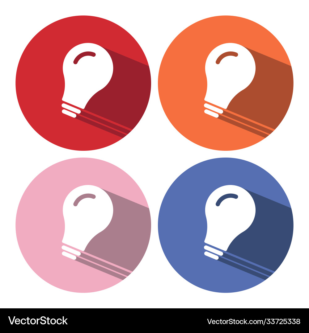Light lamp sign icon idea symbol circle buttons Light lamp sign icon idea symbol circle buttons Vector Image