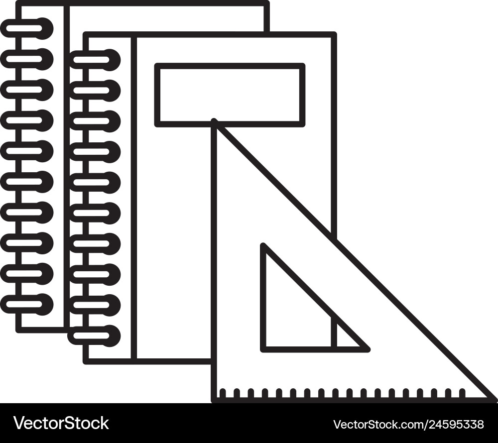 Notebooks school with rule Notebooks school with rule vector image