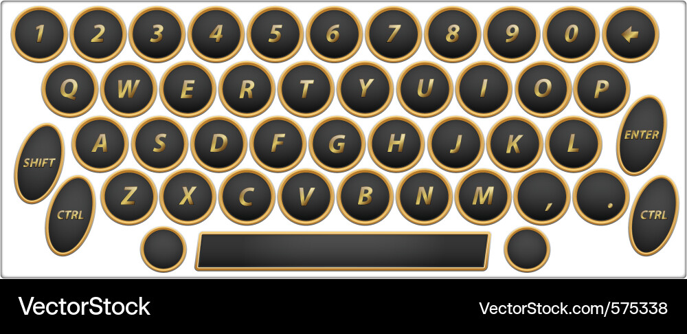 Qwerty buttons Vector Image