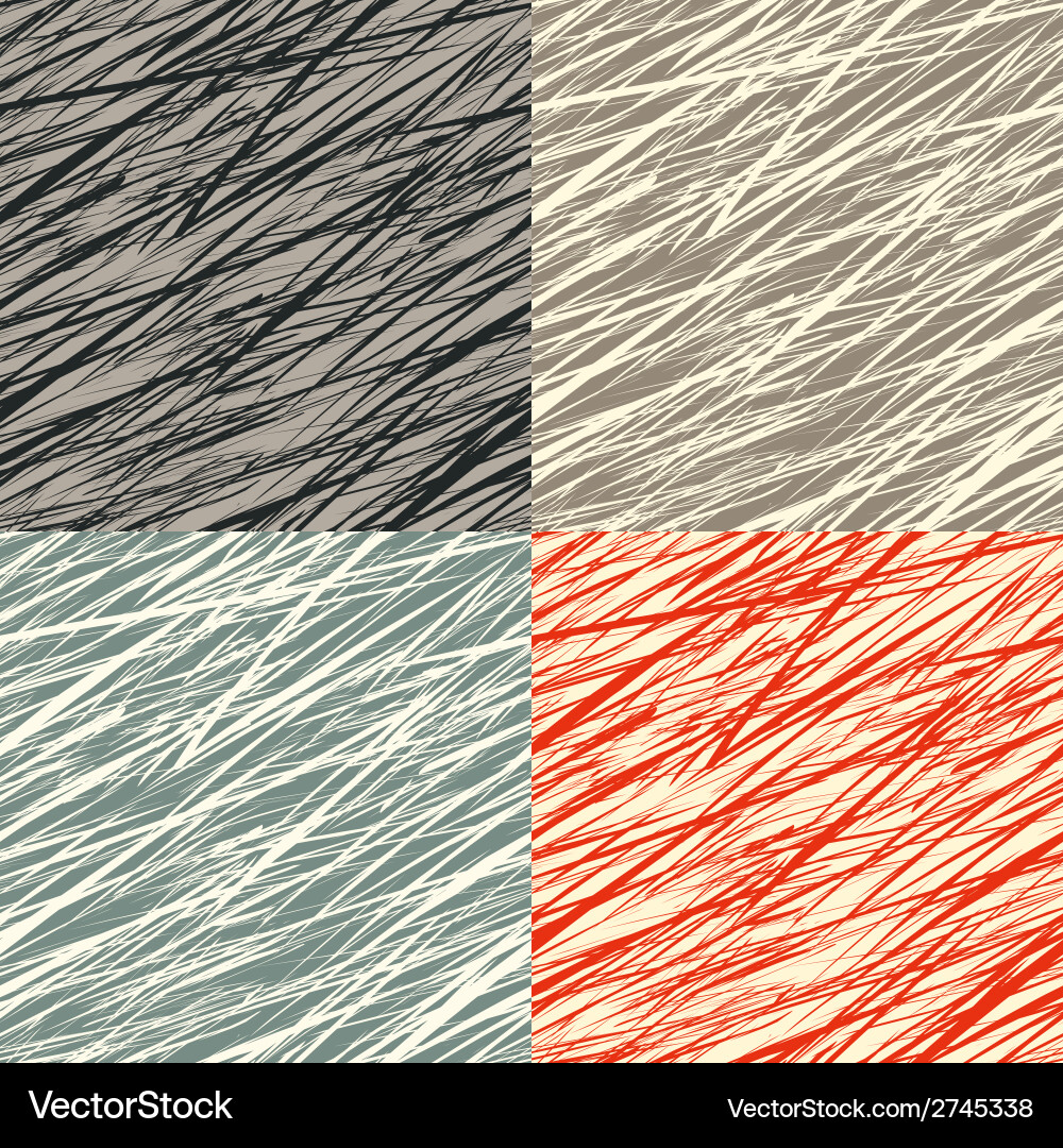 Set of seamless patterns with grunge texture Vector Image