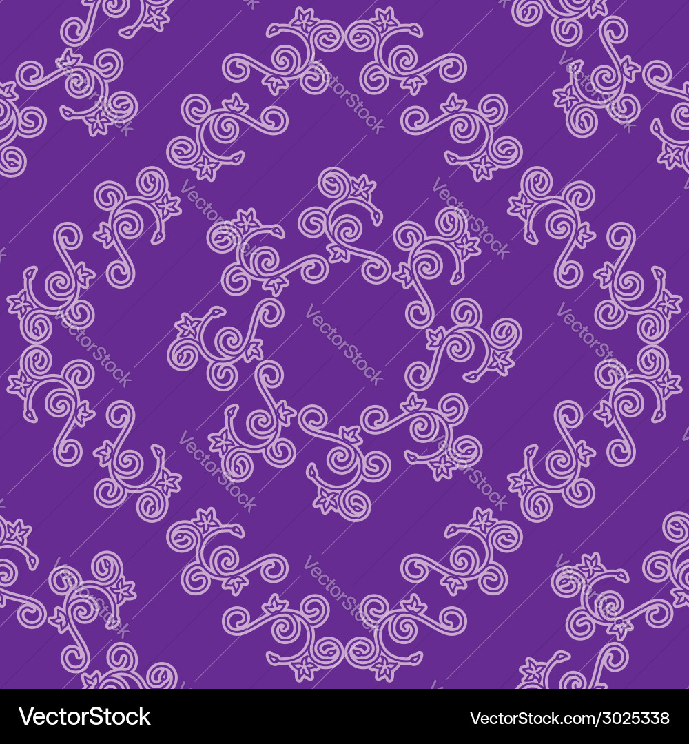 Violet seamless decorative pattern Vector Image