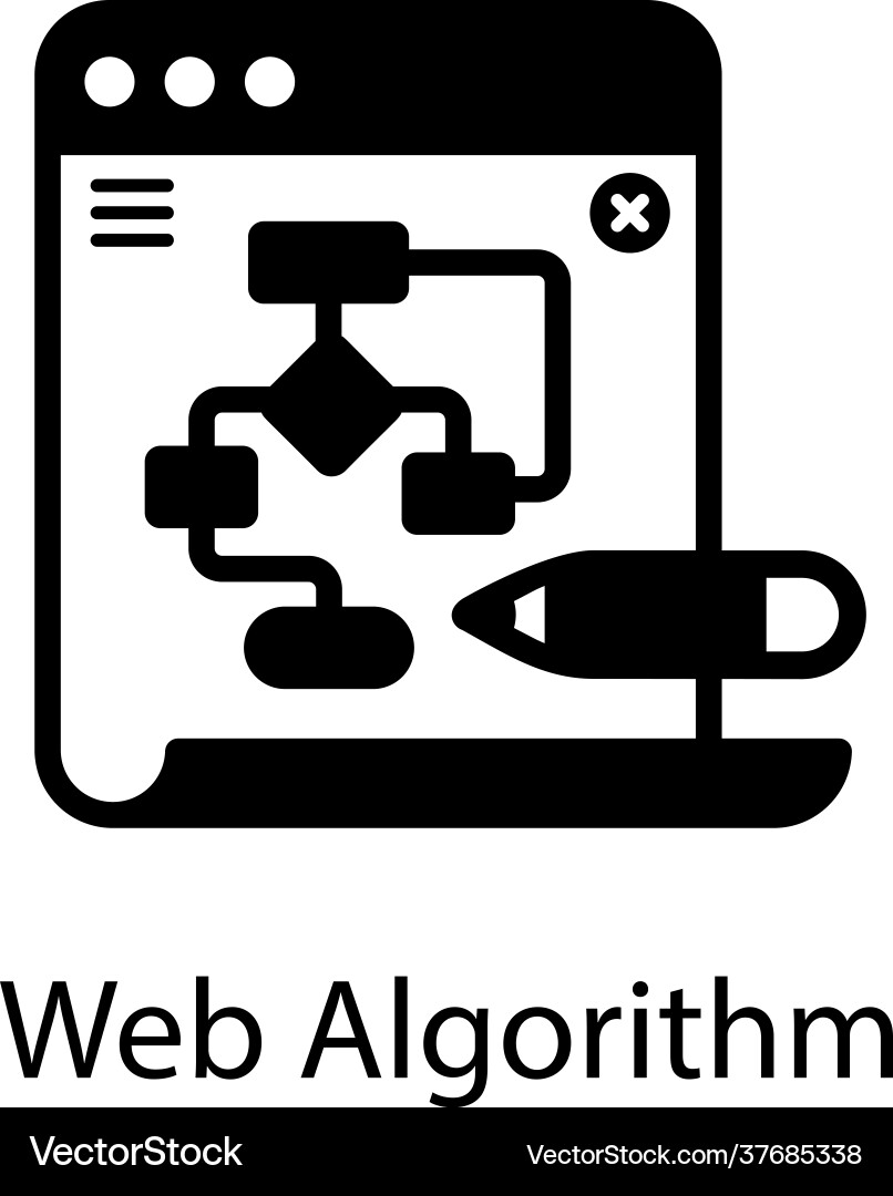 Web algorithm Vector Image