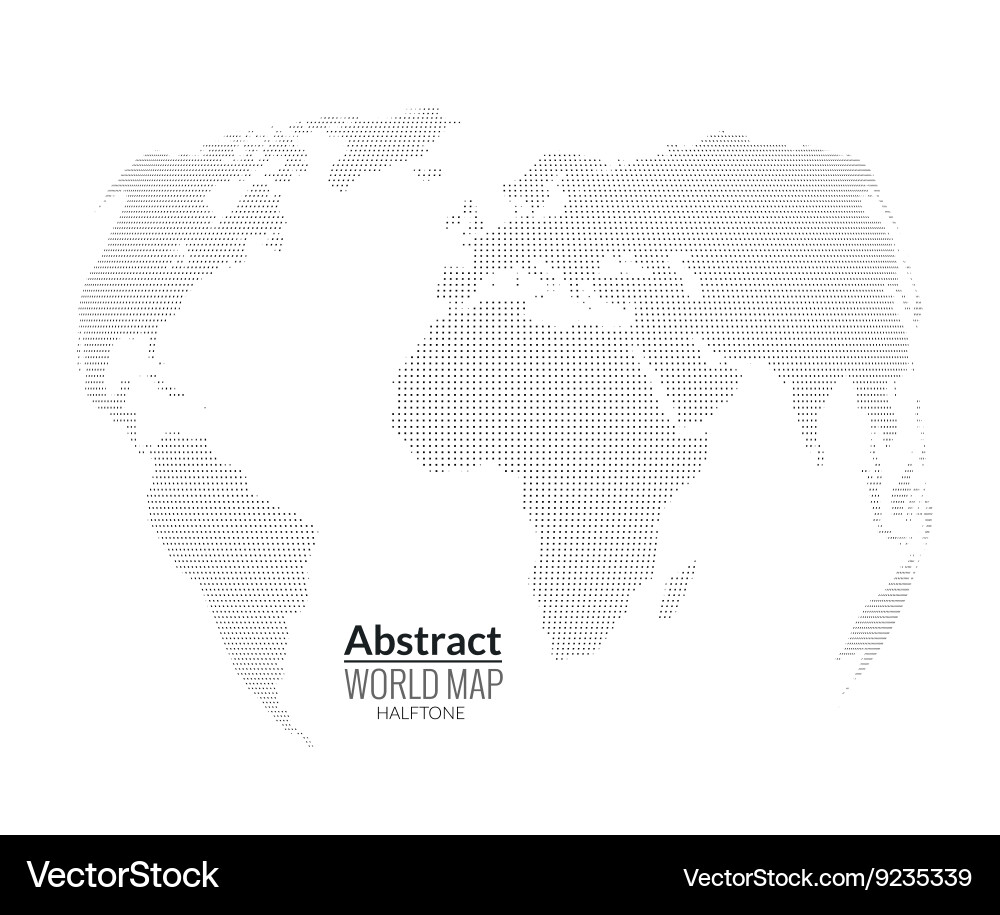 3D Globe with Dots - World Map vector image