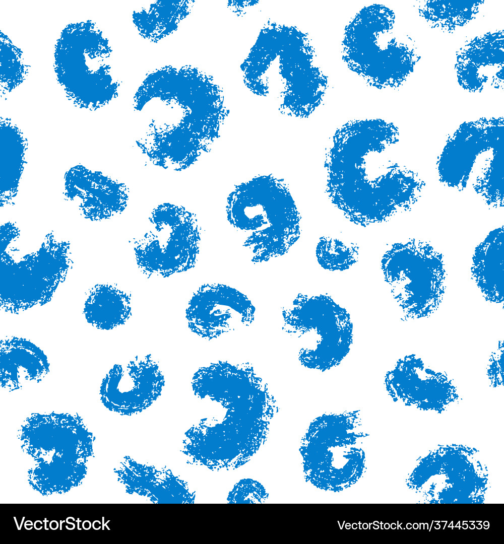 Blue abstract spots repeatable animalistic print Vector Image