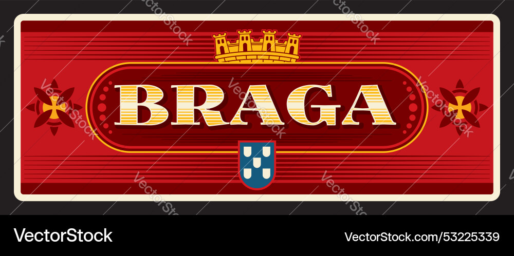 Braga municipality and city district in portugal Braga municipality and city district in portugal vector image