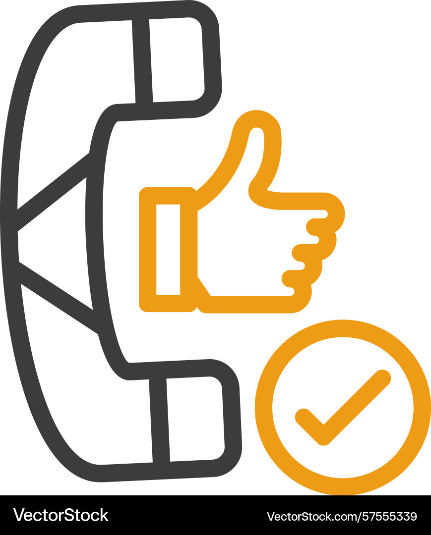 Call follow-up two color icon Vector Image