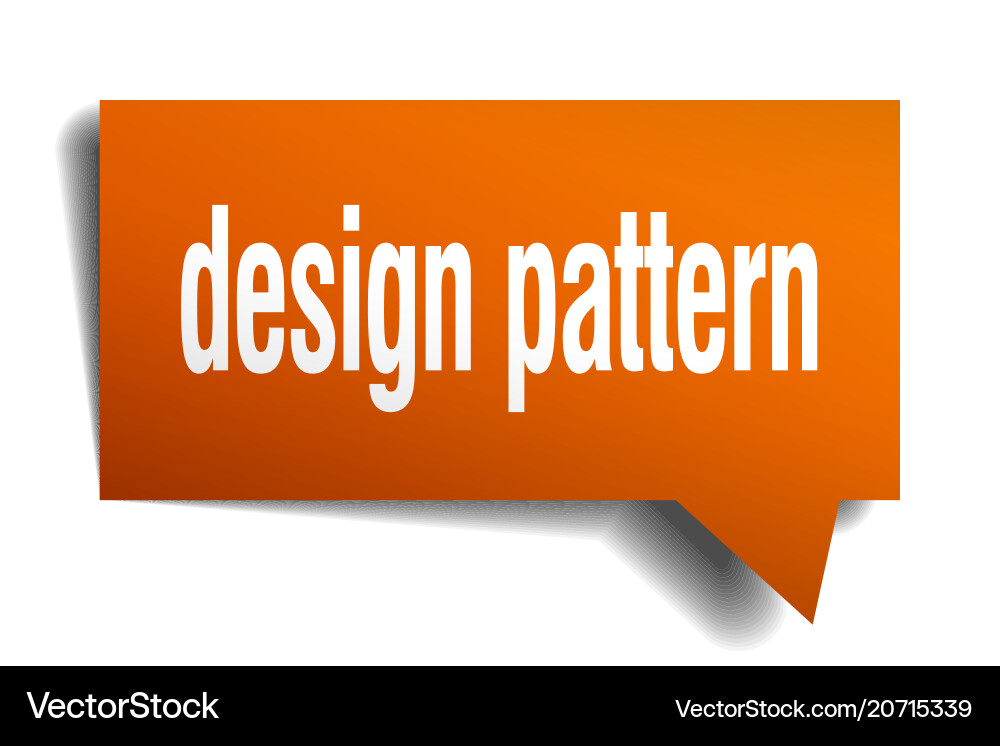 Design pattern orange 3d speech bubble Vector Image