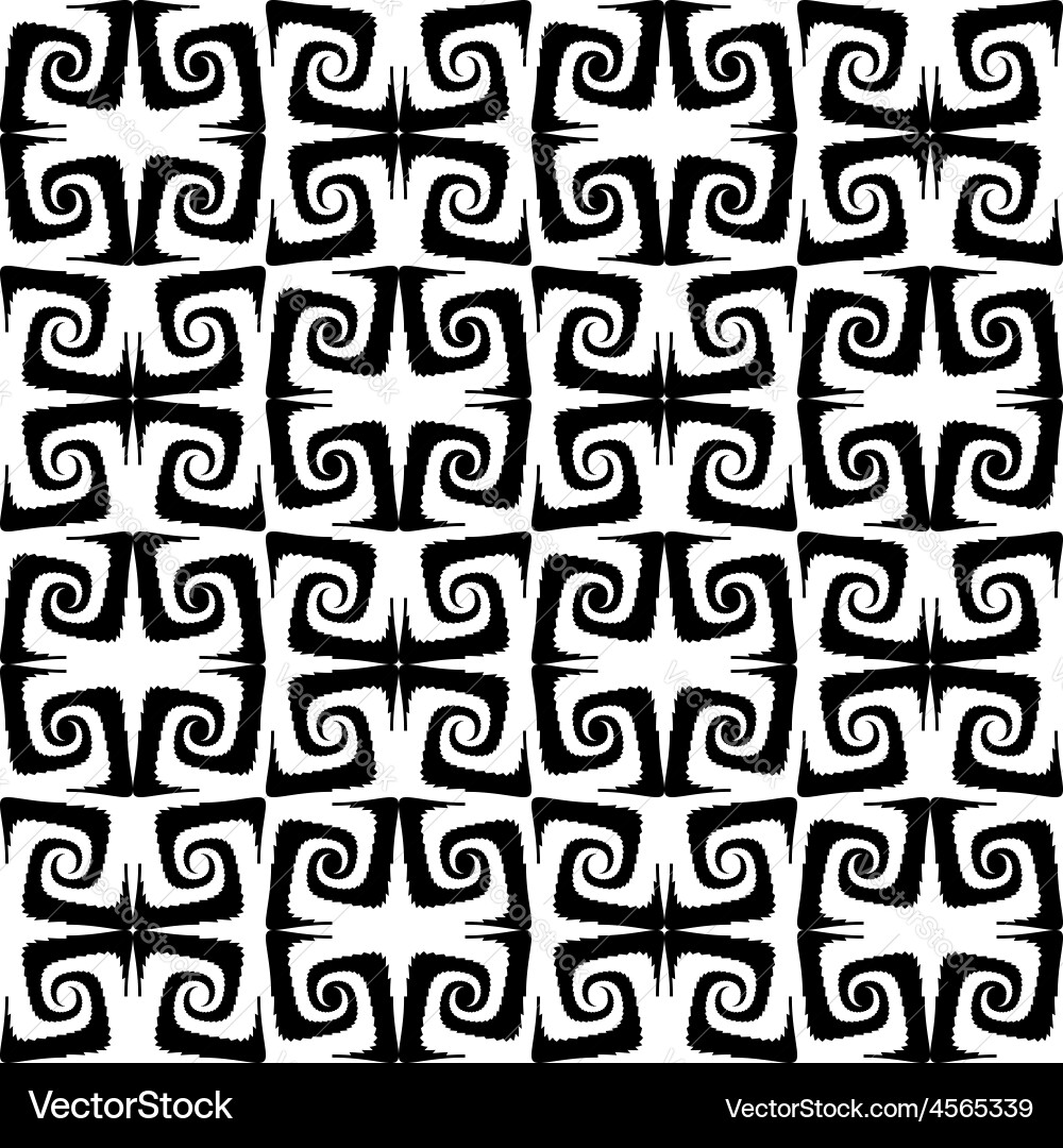 Design seamless monochrome spiral movement pattern Vector Image