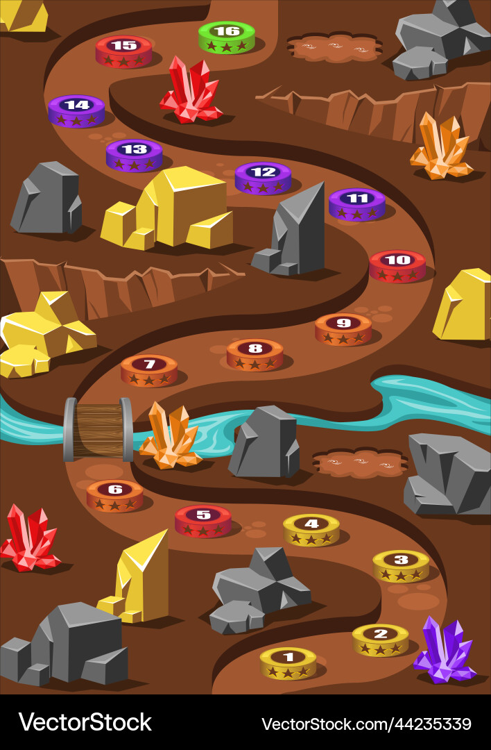 Game design map maker cave concept element vector image