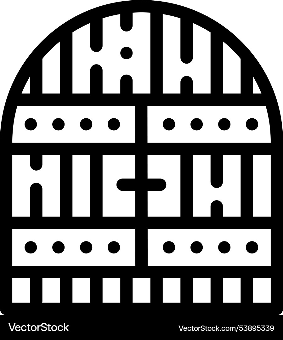 Gate icon thin linear style design isolated Gate icon thin linear style design isolated vector image