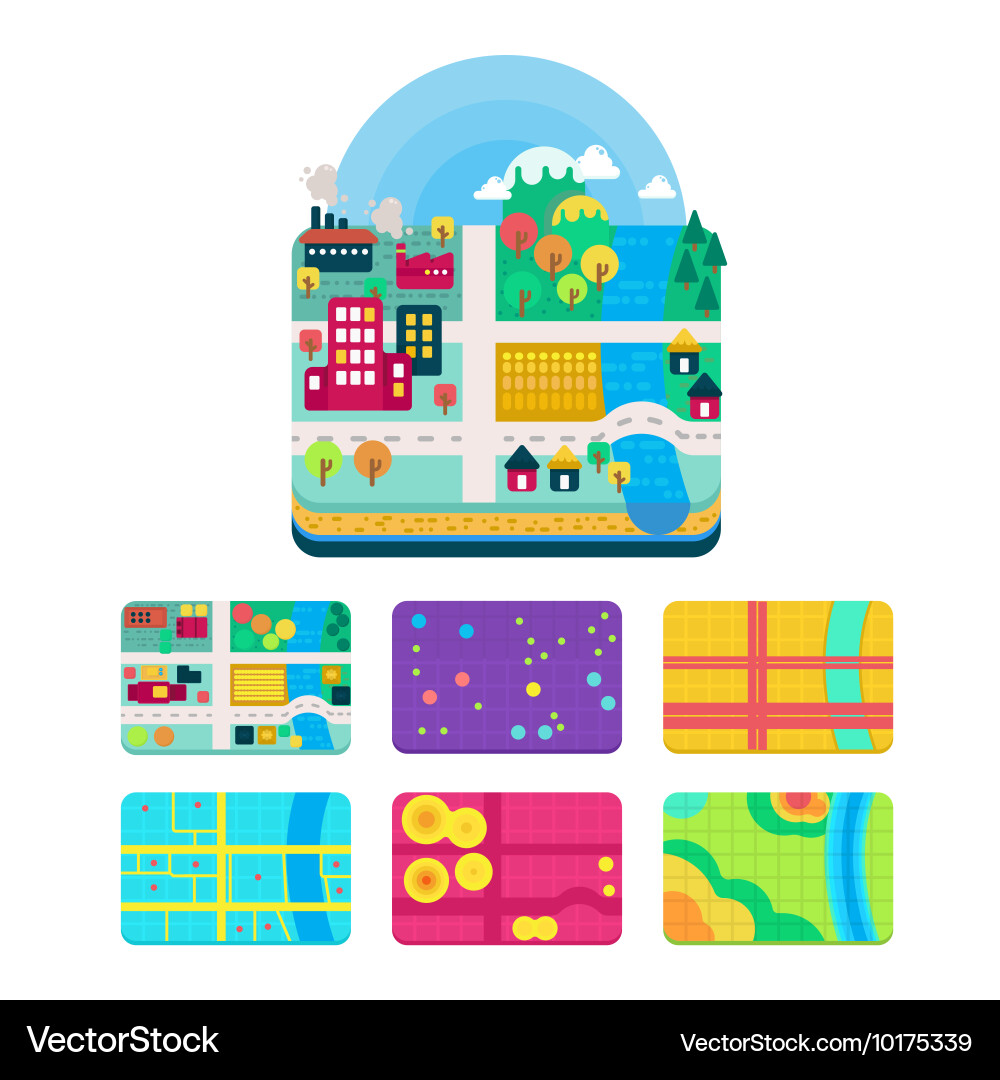 Gis concept data layers for infographic vector image