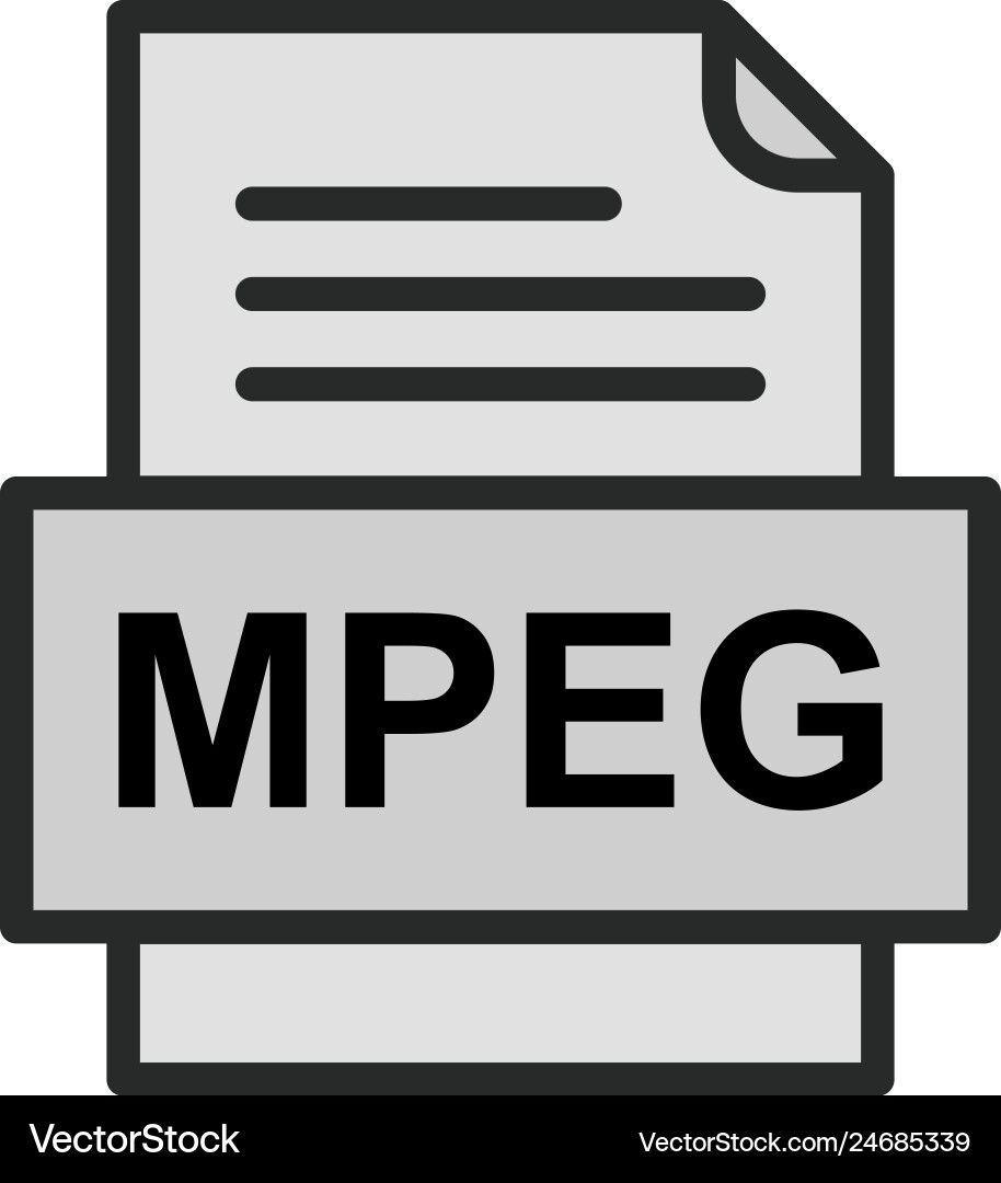 Mpeg file document icon Vector Image