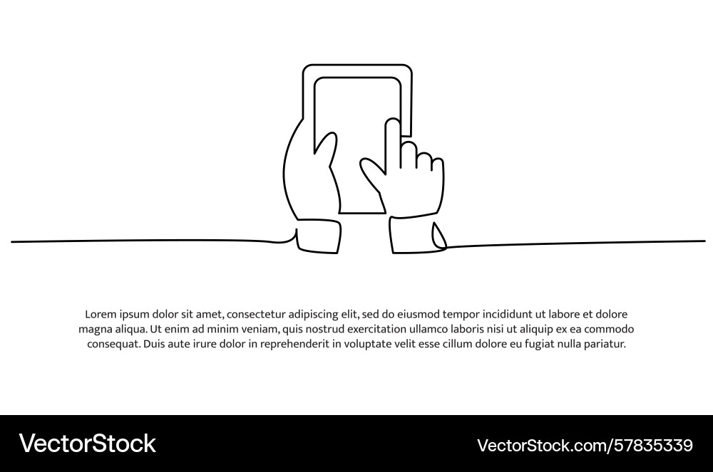 One line of online ordering abstract minimal Vector Image