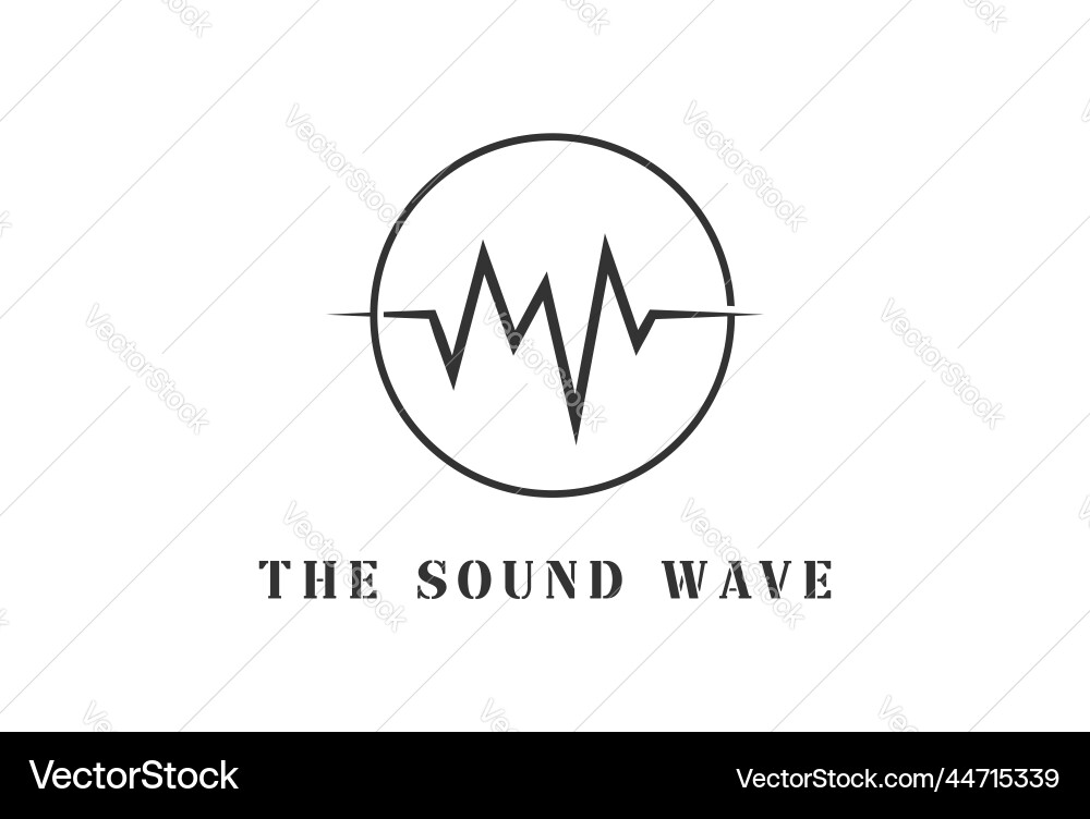Simple minimalist circle circular sound audio Simple minimalist circle circular sound audio vector image