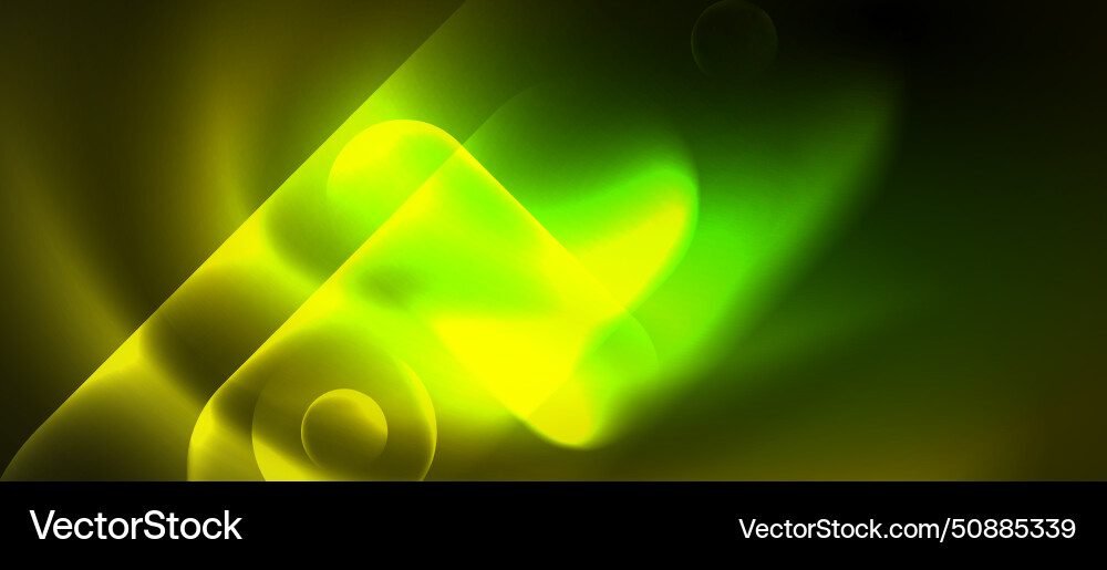 Techno concept with neon circles geometric design Vector Image