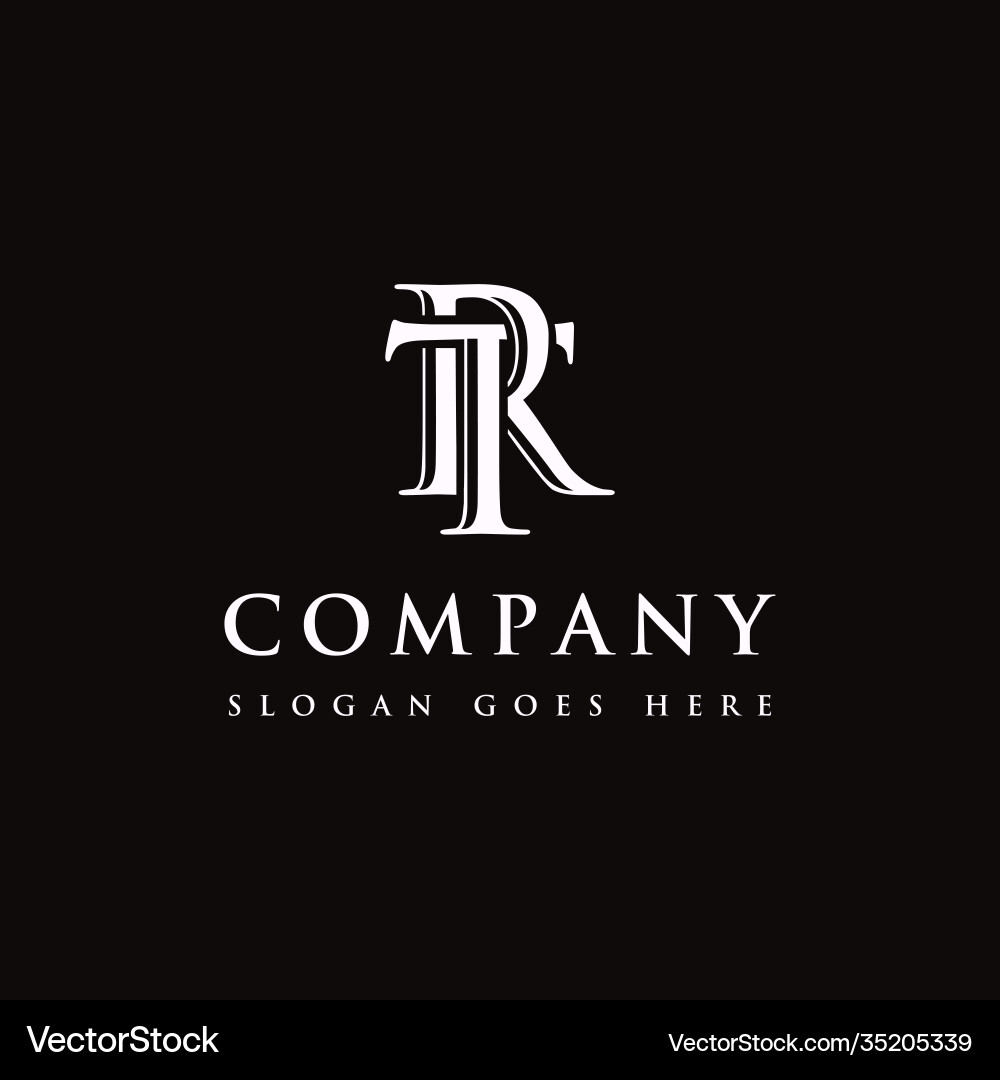 TR & RT Monogram Logo - Initial Letter Combination