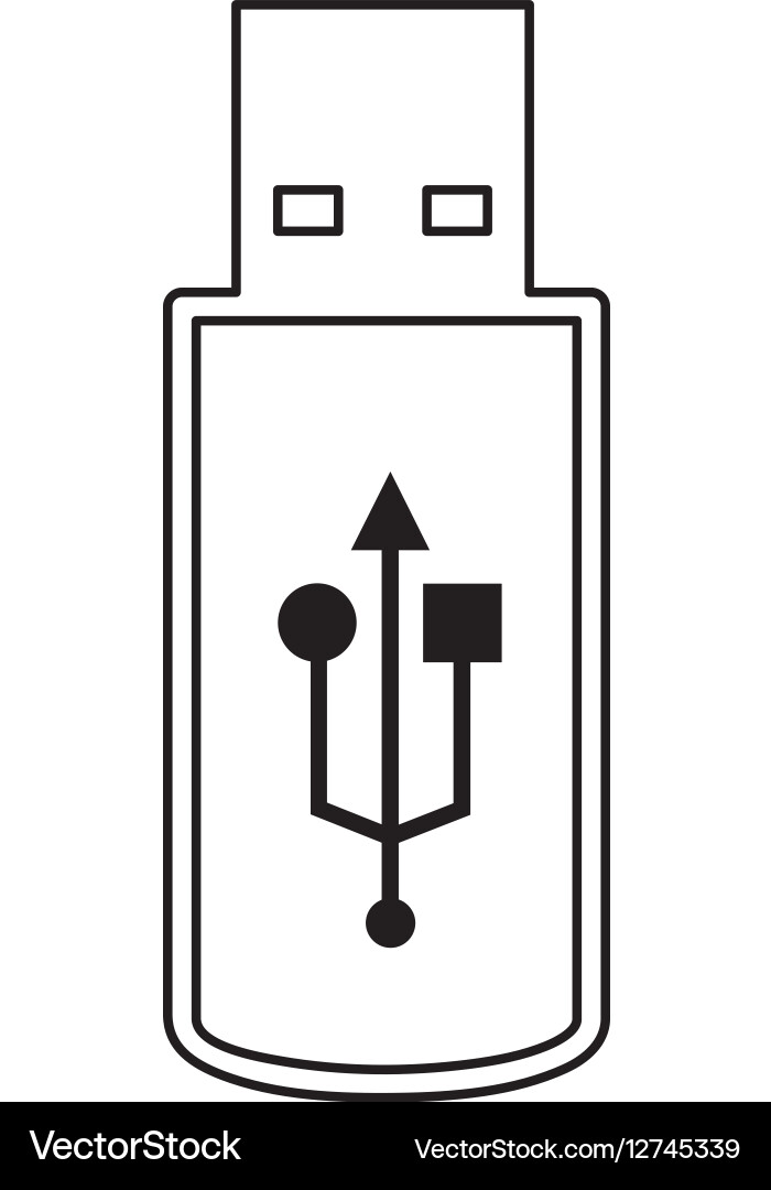 Usb memory isolated icon Vector Image