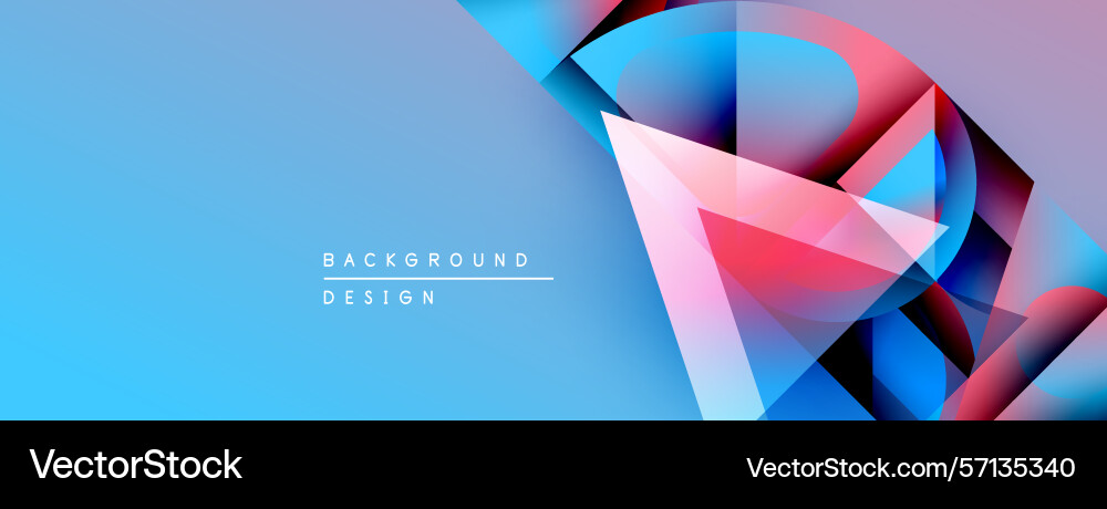 Abstract geometric shapes overlap creating Vector Image
