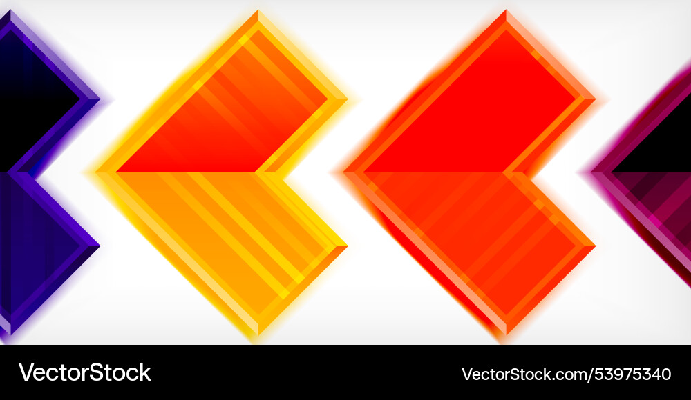 Arrow symbols created with 3d effects and line Arrow symbols created with 3d effects and line Vector Image
