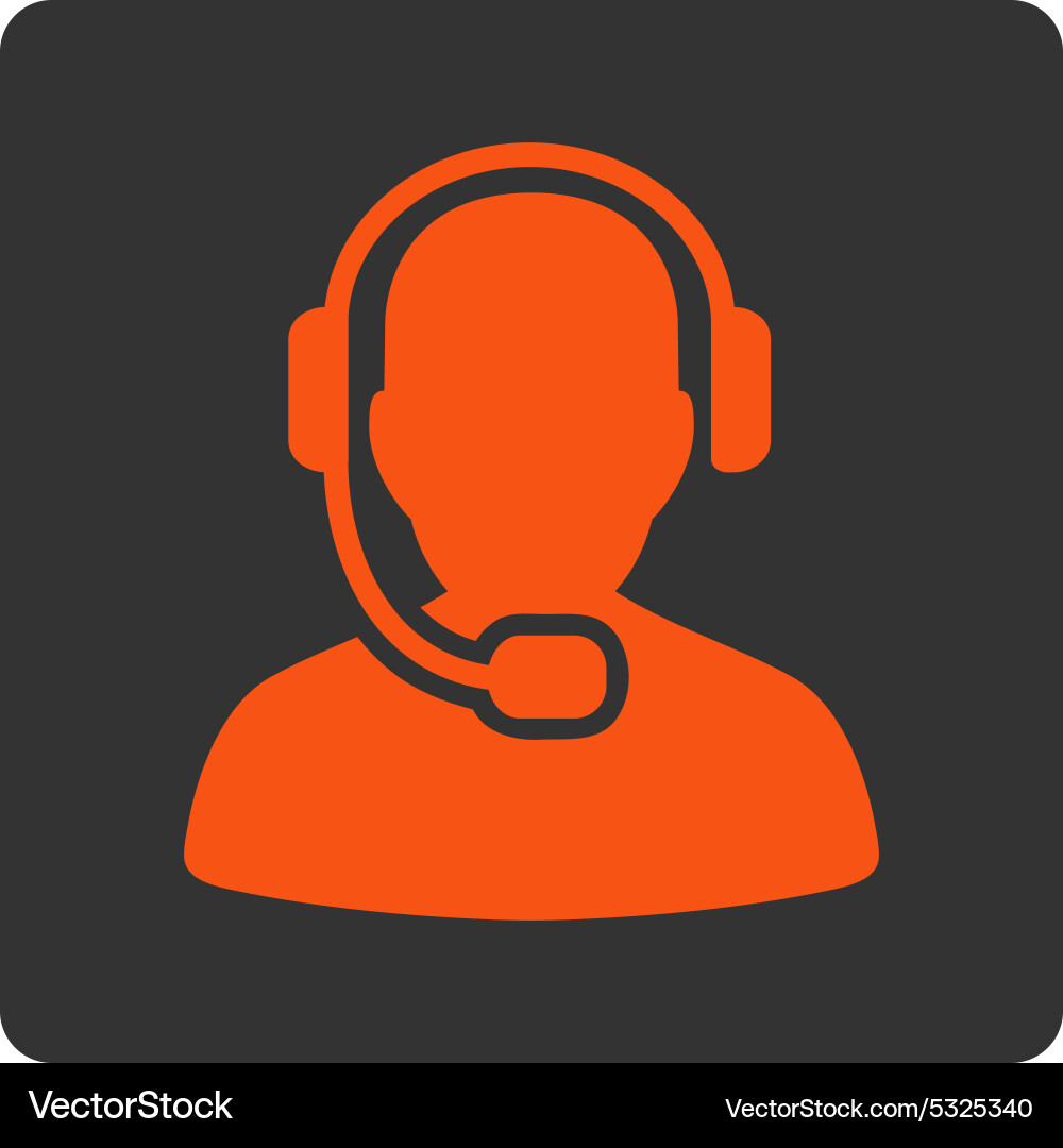 Call center operator icon from commerce buttons vector image