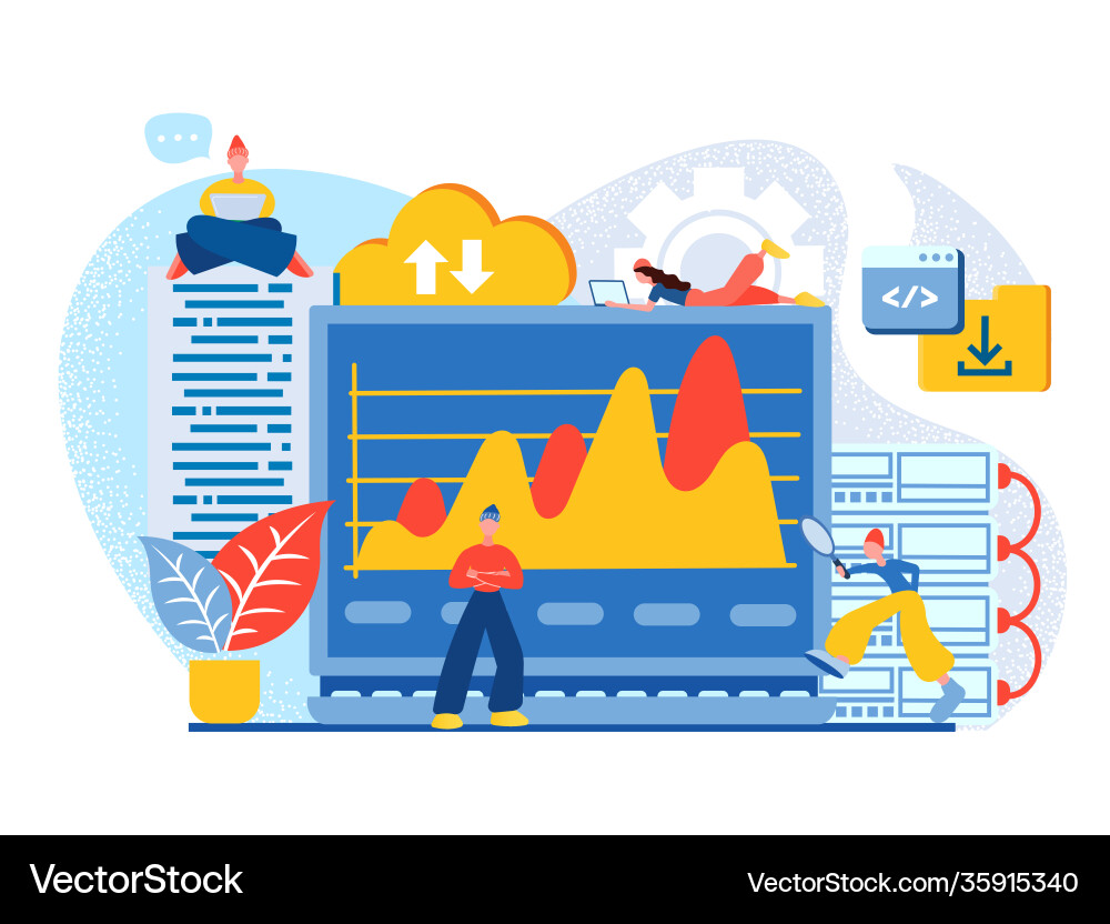 Data Analysis Software vector image