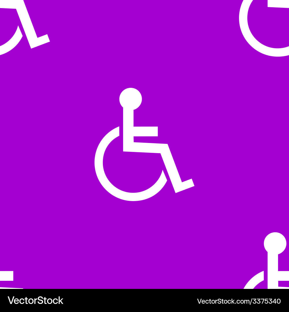 Disabled web icon flat design seamless pattern Vector Image
