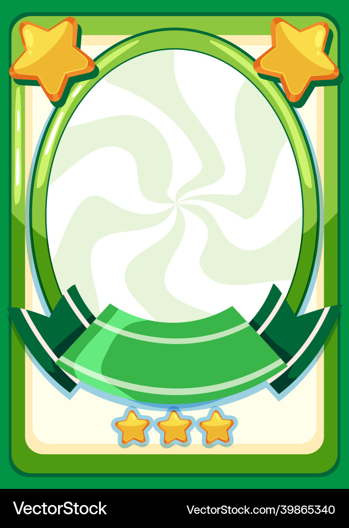 Empty game card template Vector Image
